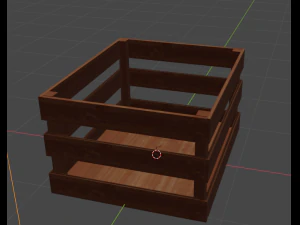 дерев'яний ящик 3D Модель