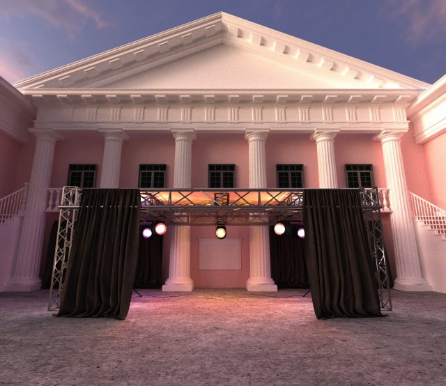 cultural-bisiness center Model 3D .c4d .max .obj .3ds .fbx .stl .blend 