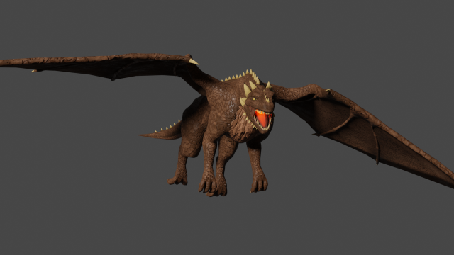forest dark brown dragon Modelo 3D .c4d .max .obj .3ds .fbx .stl .blend 