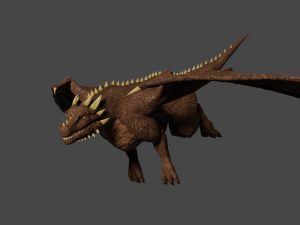 forest dark brown dragon Modelo 3D