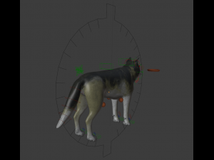 grey realistic wolf 3D Модель