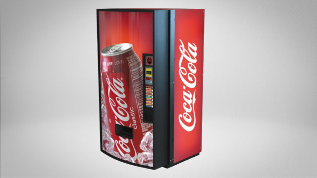 cans coke machine 3D Model .c4d .max .obj .3ds .fbx .stl .blend 