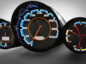 Super car concept koenigsegg engine and interior 3D Model