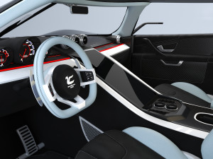 Super car concept koenigsegg engine and interior Modello 3D