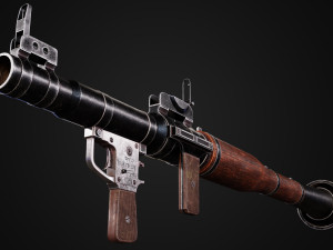 RPG-7 rocket launcher game ready asset 3D Model