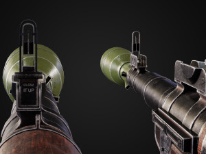 RPG-7 rocket launcher game ready asset 3D Model