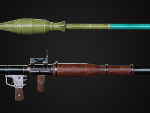 RPG-7 rocket launcher game ready asset 3D Model