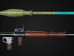 RPG-7 rocket launcher game ready asset 3D Model