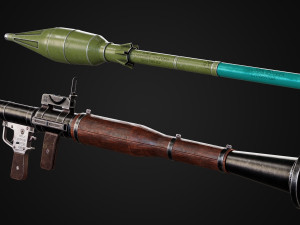 RPG-7 rocket launcher game ready asset 3D Model
