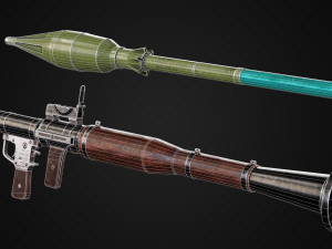 RPG-7 rocket launcher game ready asset 3D Model