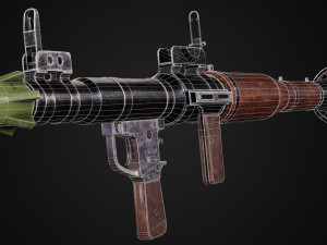 RPG-7 rocket launcher game ready asset 3D Model