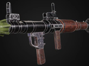 RPG-7 rocket launcher game ready asset 3D Model