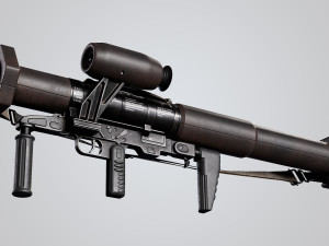 Panzerfaust 3 rocket launcher game ready asset 3D Модель