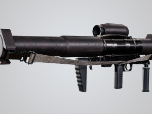 Panzerfaust 3 rocket launcher game ready asset 3D Модель