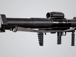 Panzerfaust 3 rocket launcher game ready asset 3D Model