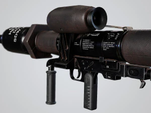 Panzerfaust 3 rocket launcher game ready asset 3D Model
