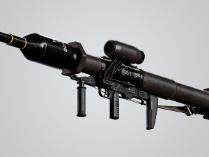Panzerfaust 3 rocket launcher game ready asset 3D Модель