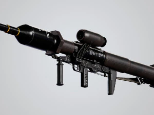Panzerfaust 3 rocket launcher game ready asset 3D Model