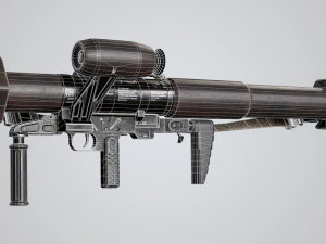 Panzerfaust 3 rocket launcher game ready asset 3D Model