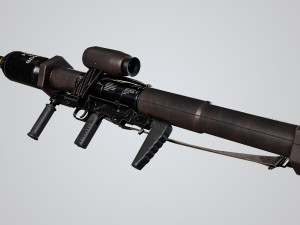 Panzerfaust 3 rocket launcher game ready asset 3D Модель