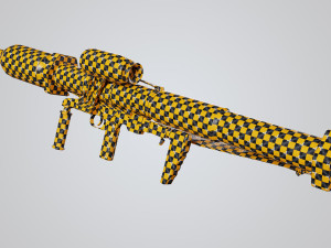 Panzerfaust 3 rocket launcher game ready asset 3D Модель