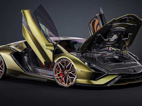 Lambo rghini sian 3D मॉडल