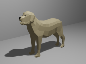 Dog low poly labrador 3D 模型