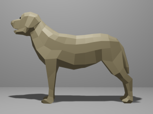 Dog low poly labrador Model 3D