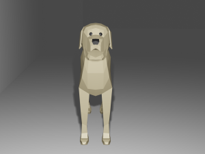 Dog low poly labrador Model 3D