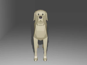 Dog low poly labrador 3D Model