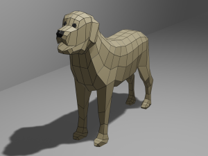 Dog low poly labrador Model 3D