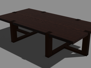 coffee table low-poly 3D 모델