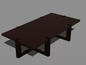 coffee table low-poly 3D 모델
