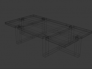 coffee table low-poly 3D 모델