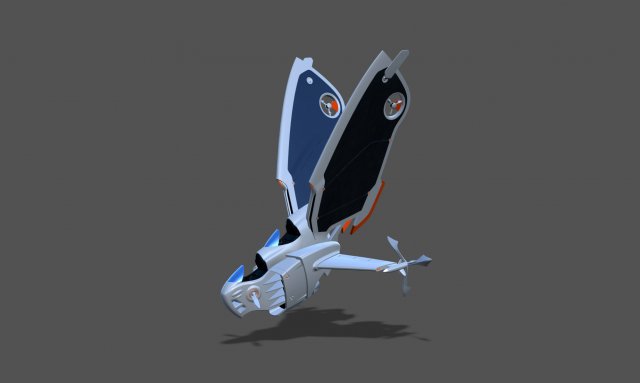 butterflyaircraftfbx 3D-Modell .c4d .max .obj .3ds .fbx .stl .blend 