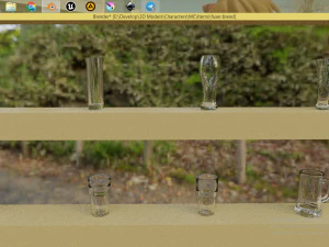 Glasses for alcohol drinks 3D Model