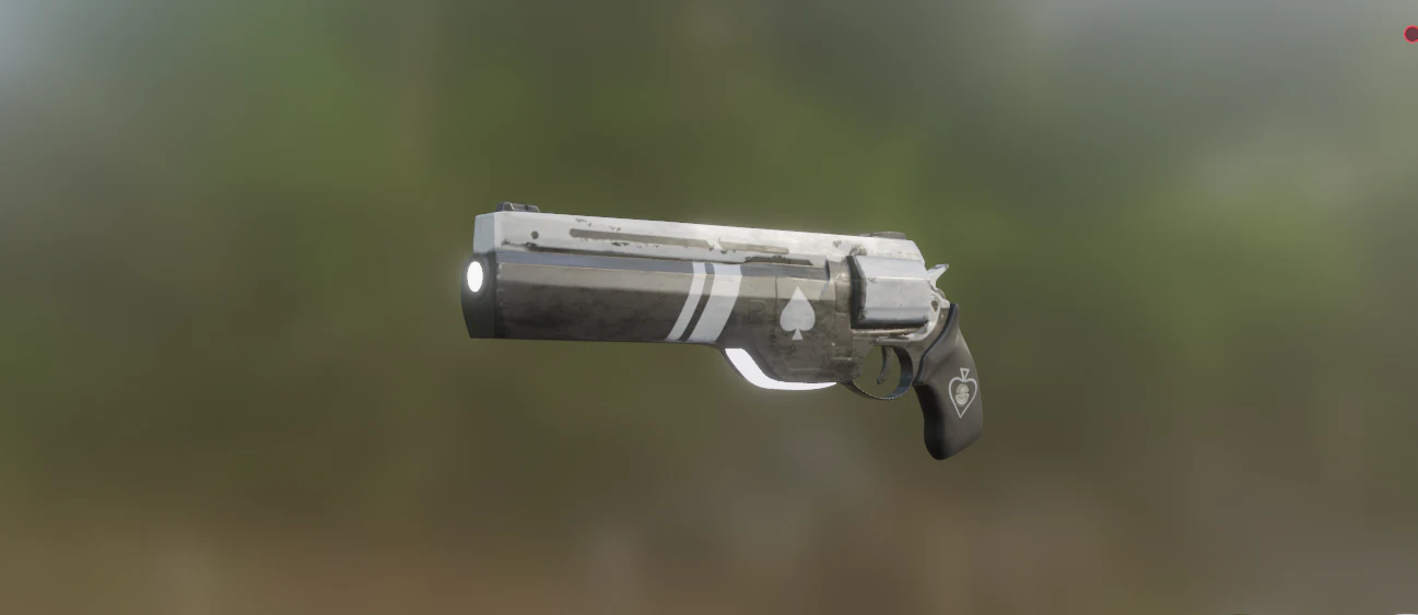 Cyber revolver Low-poly 3D Model .c4d .max .obj .3ds .fbx .stl .blend 