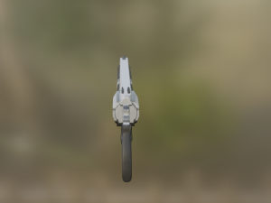 Cyber revolver Low-poly Modèle 3D