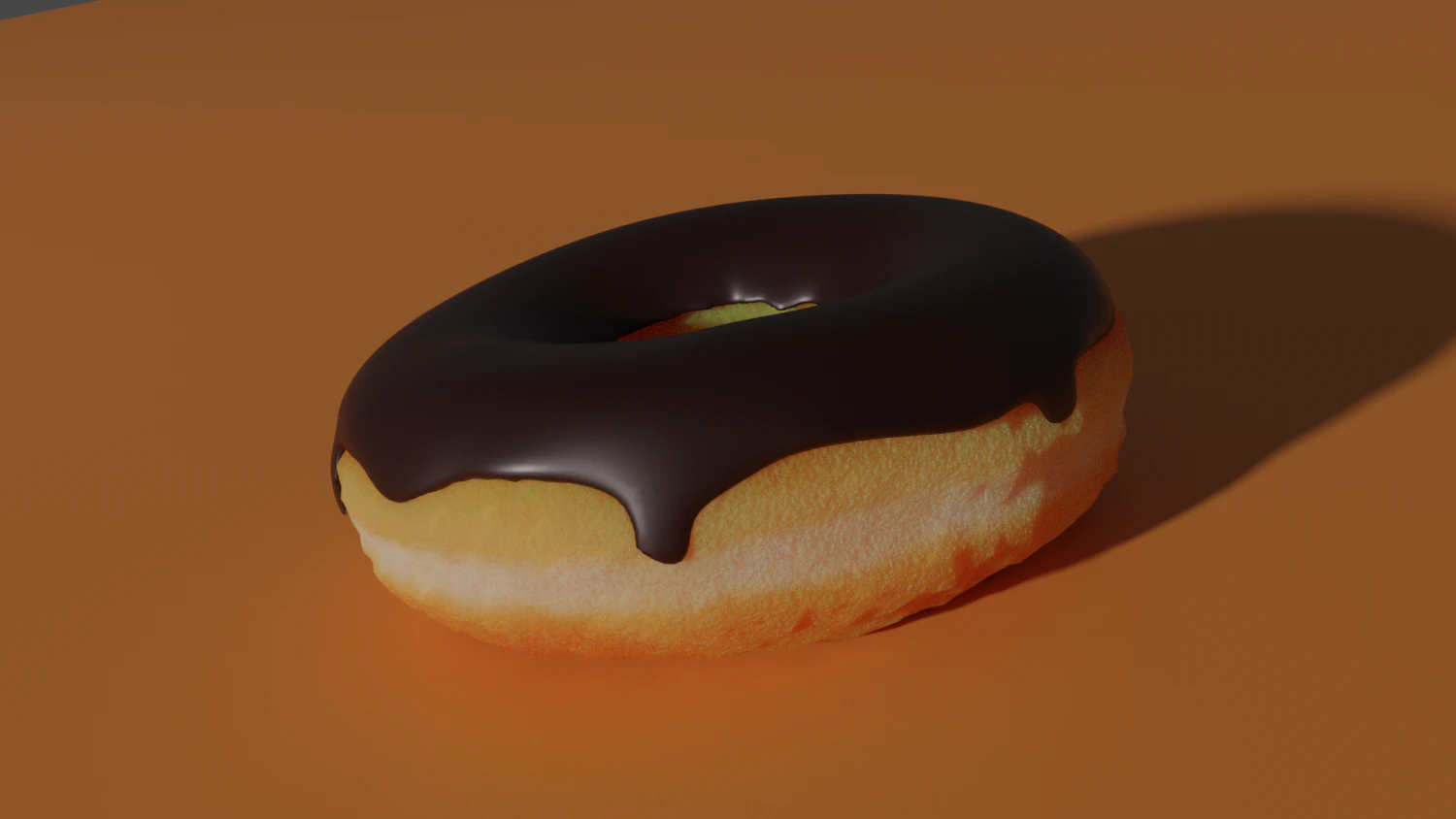 chocolate donut 3D Model .c4d .max .obj .3ds .fbx .stl .blend 