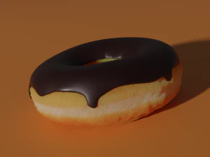 ciambella al cioccolato Modello 3D