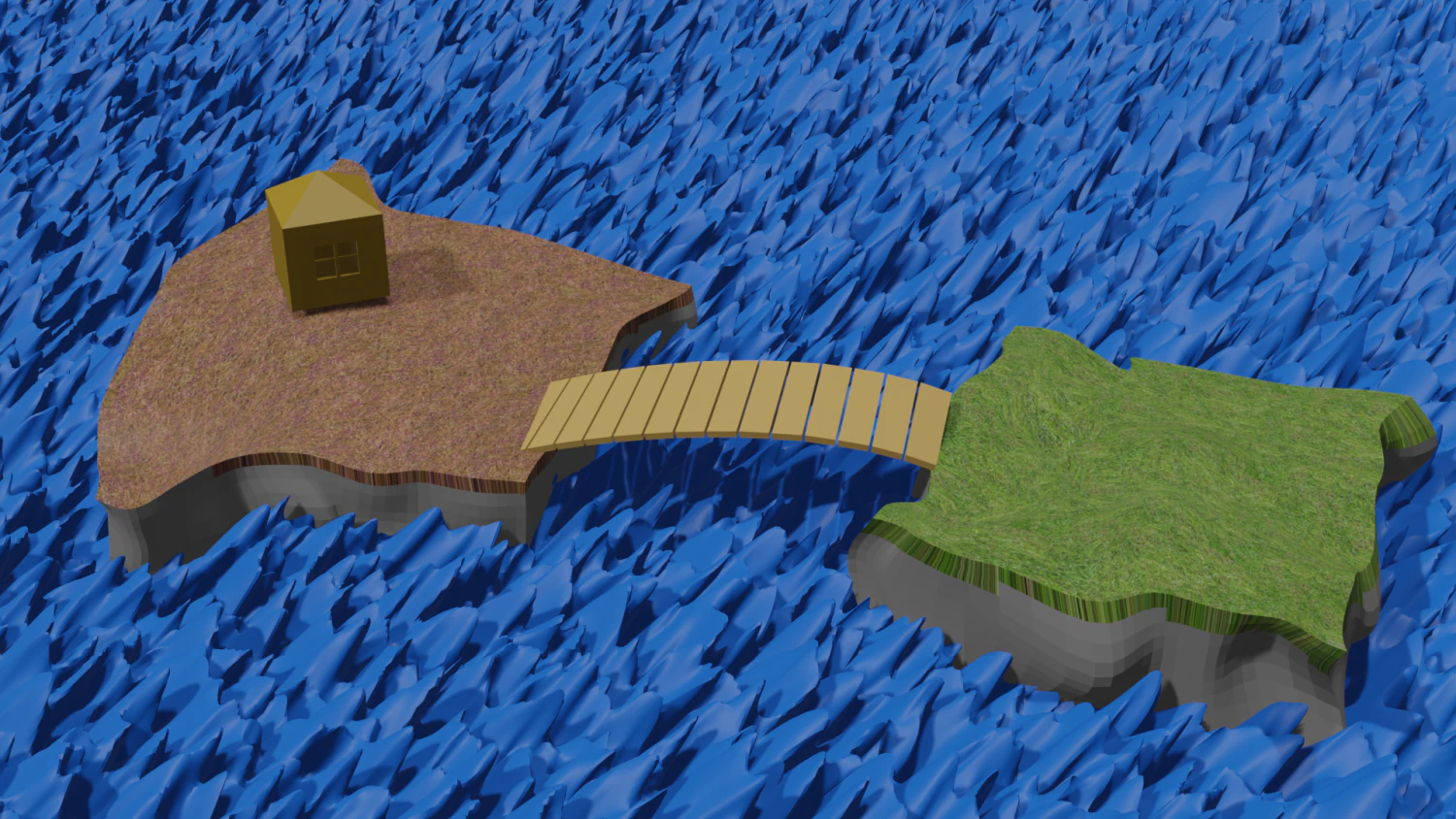 a simple island 3D Model .c4d .max .obj .3ds .fbx .stl .blend 