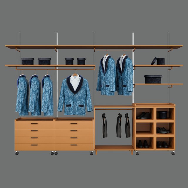coats for shop and wardrobe 3D Model .c4d .max .obj .3ds .fbx .stl .blend 