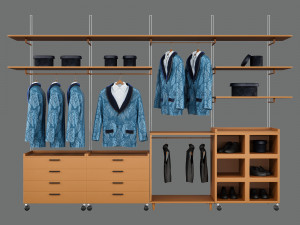 coats for shop and wardrobe 3D 模型