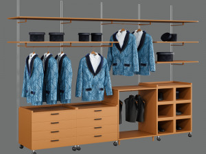 coats for shop and wardrobe 3D Model