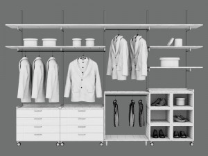 coats for shop and wardrobe 3D Model