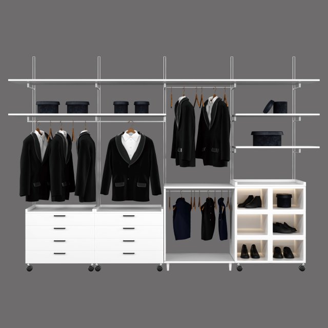 coats for shop and wardrobe 3D Model .c4d .max .obj .3ds .fbx .stl .blend 