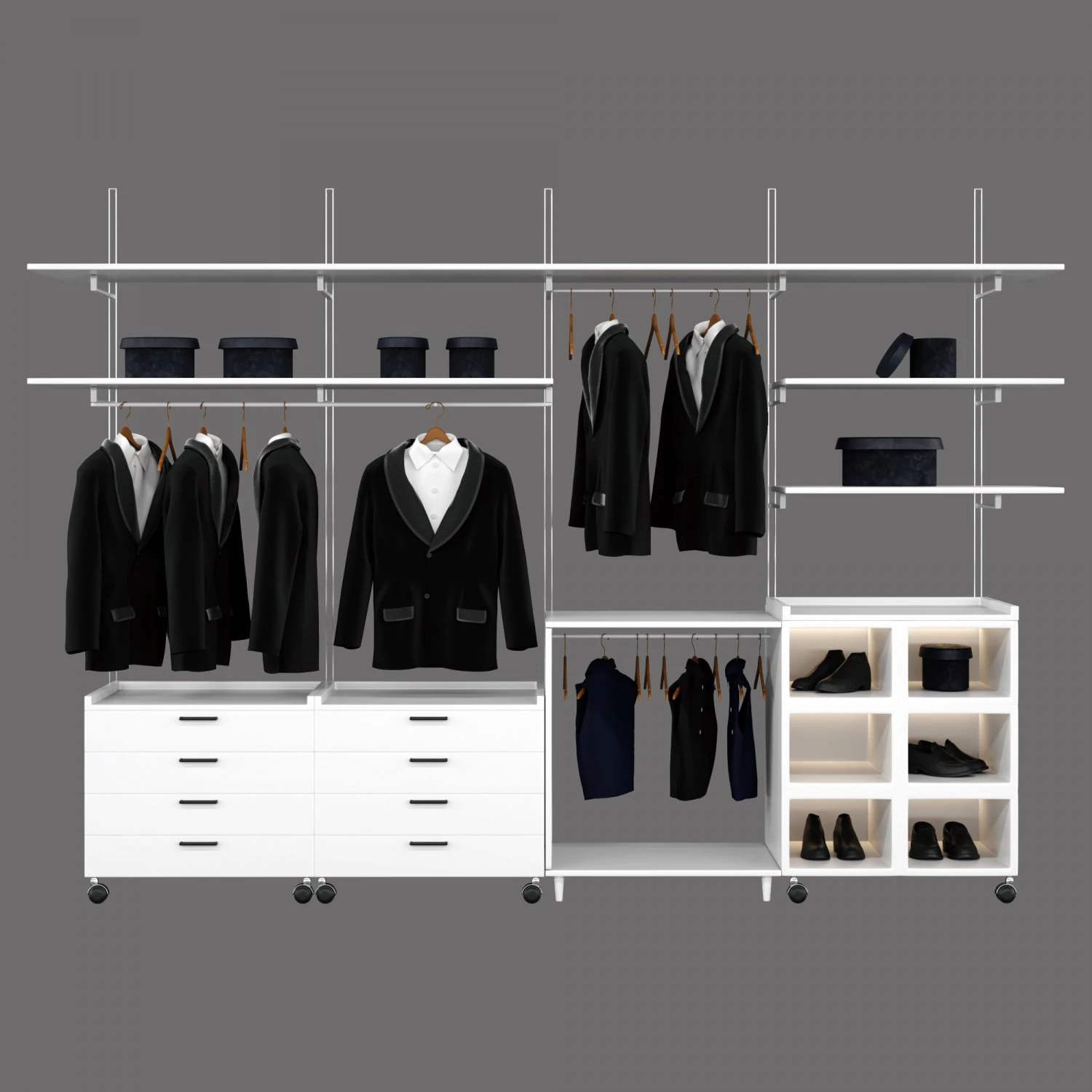 coats for shop and wardrobe 3D Model .c4d .max .obj .3ds .fbx .stl .blend 