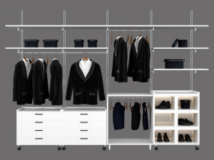 coats for shop and wardrobe 3D 模型
