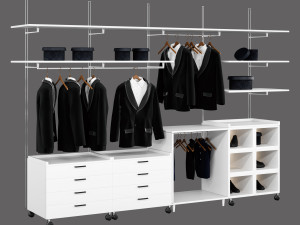 coats for shop and wardrobe 3D Model
