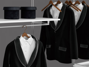coats for shop and wardrobe 3D Model